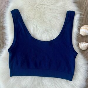 Gilligan & O’Malley navy blue XL bralette crop top